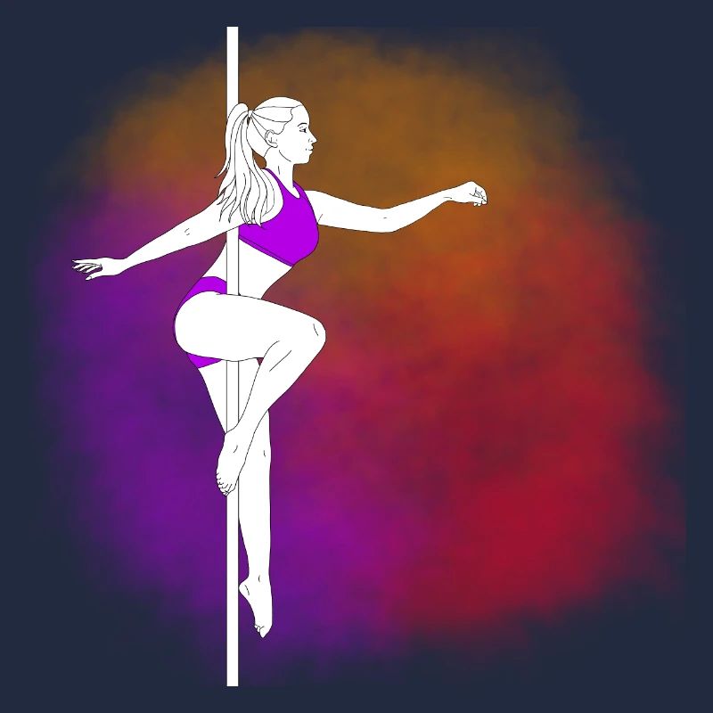 Pole Dance Neon Sunset
