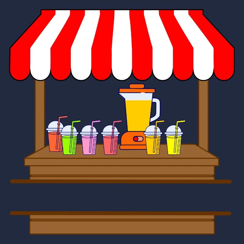 Marktstand mit Smoothies