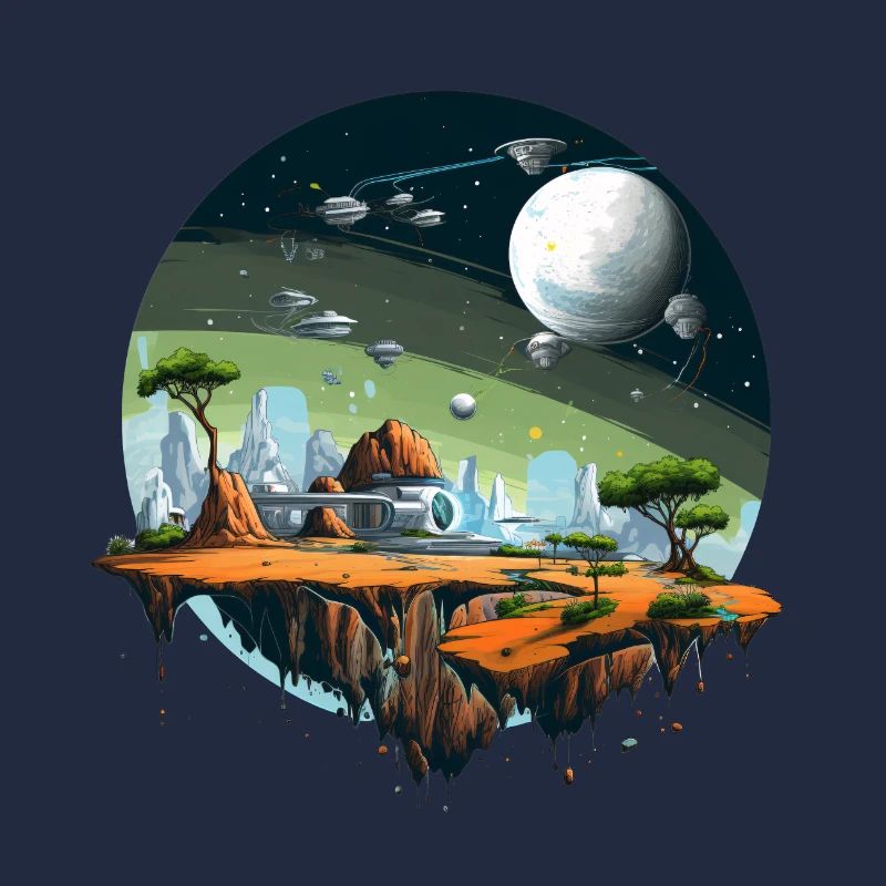 Fremder Planet Weltall Sci Fi Shirt