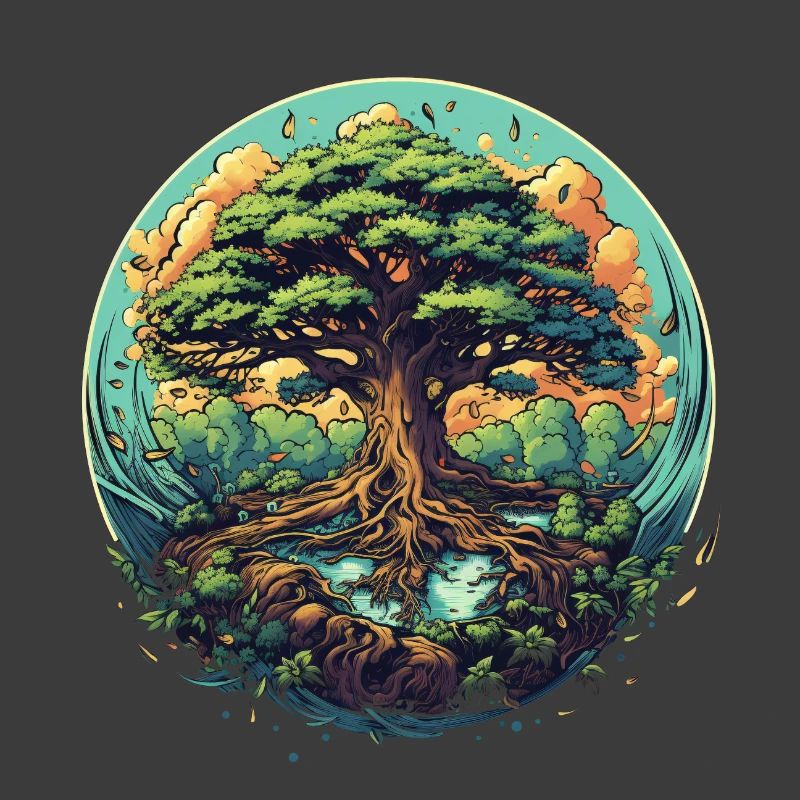Lebensbaum Mit Starken Wurzeln Shirt
