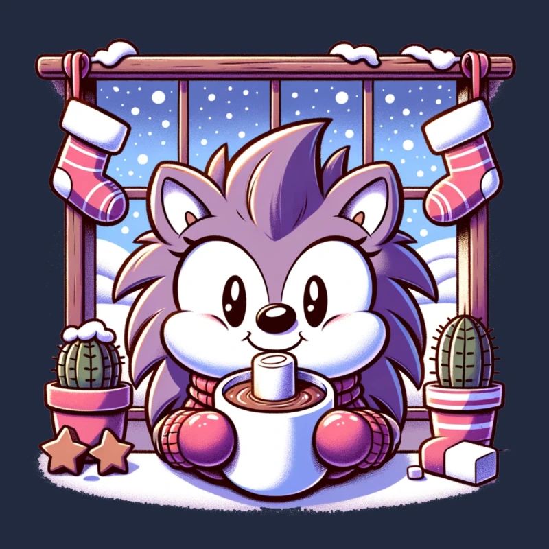 Winter themed hedgehog