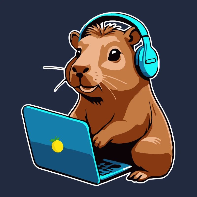 Capybara Programmierer Coder Computer