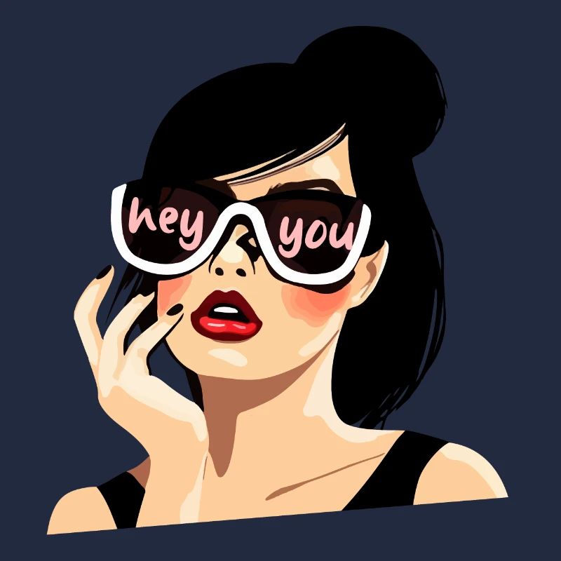 Sonnenbrille Stil"Hey Du" Illustration
