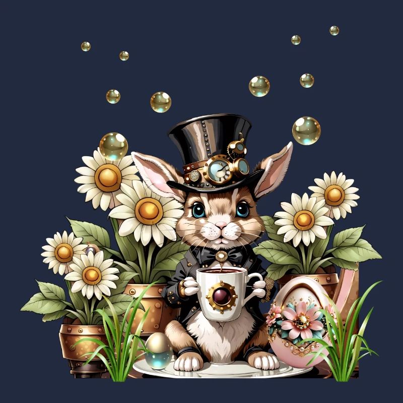 This cute Steampunk Easter Bunny is here