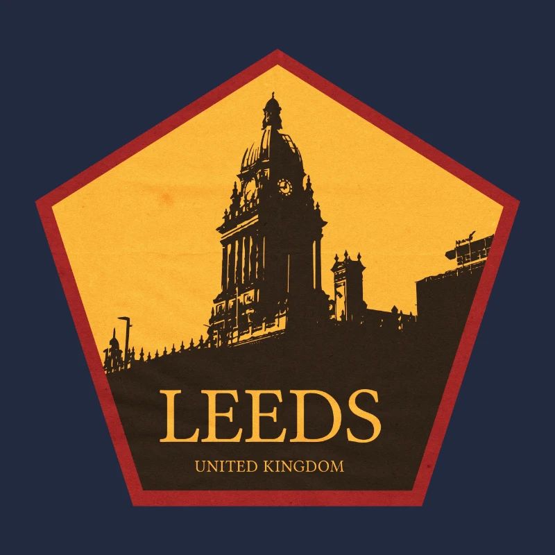Leeds Uhrturm Silhouette