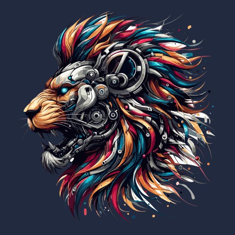 Lion Cyborg Robot Page Gift
