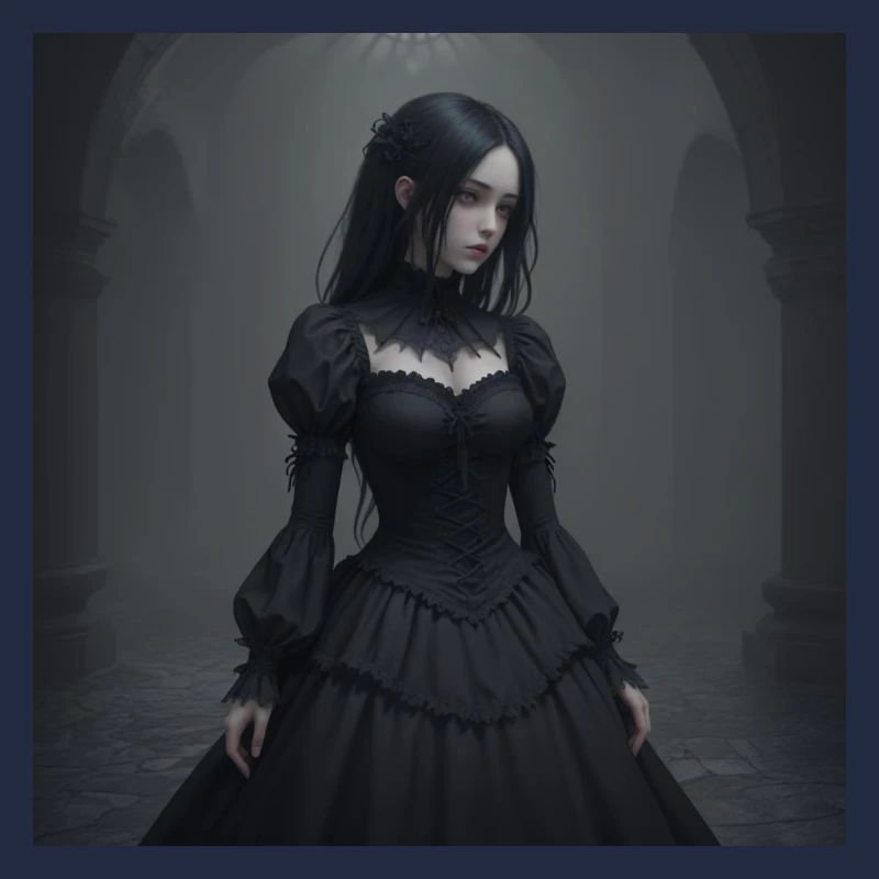 Gothic Viktorianisches Schwarzkleid