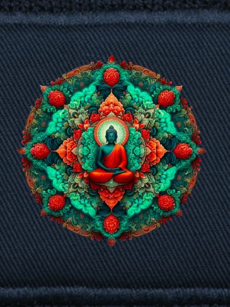 Mandala Buddha teal