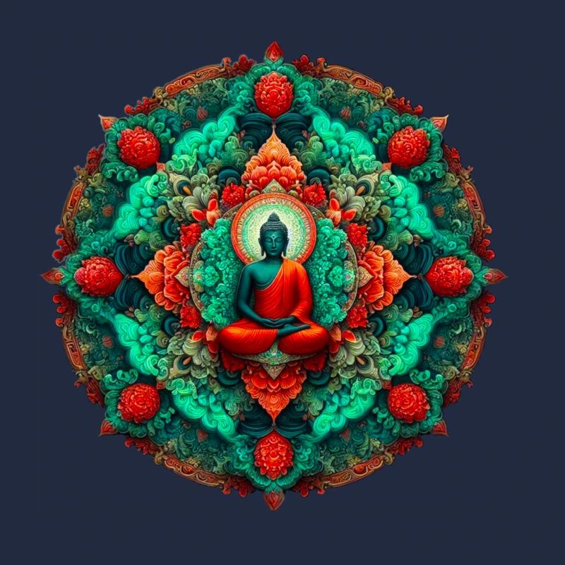 Mandala-Buddha-Türkis