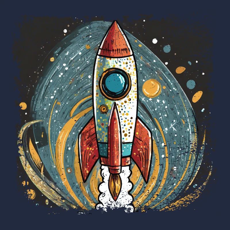 Rakete mit stylischem Design