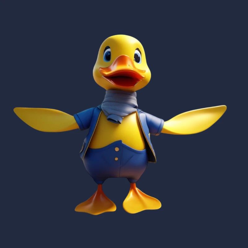 Canard élégant en écharpe