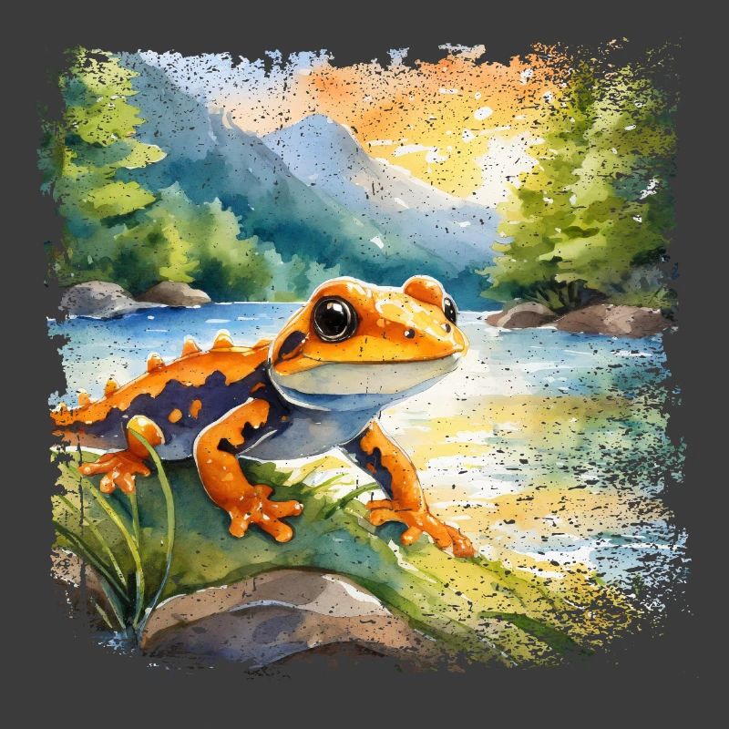 Niedlicher junger Feuersalamander