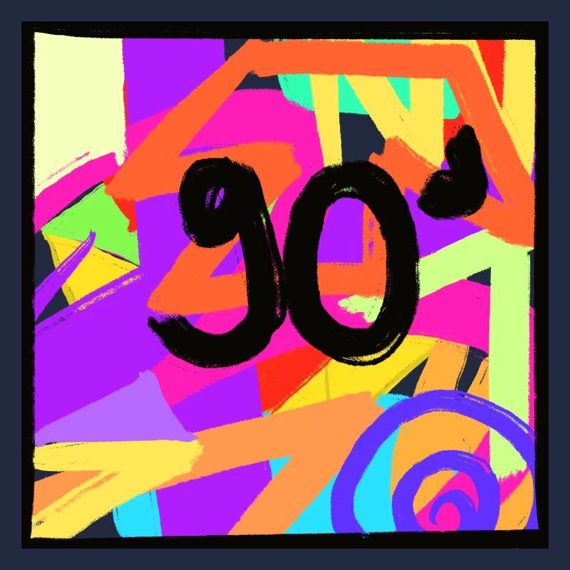 Retro style 90s design