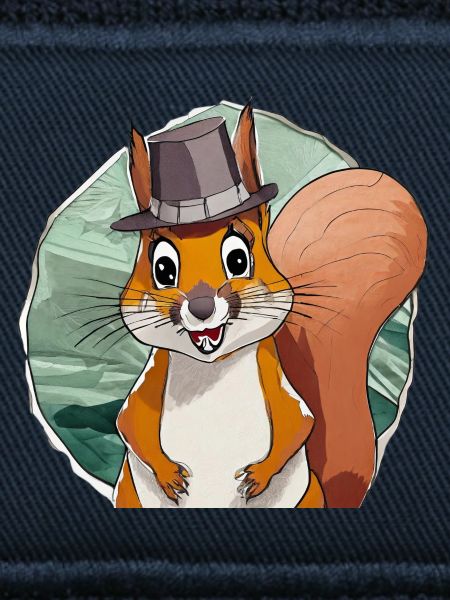 funny squirrel with hat