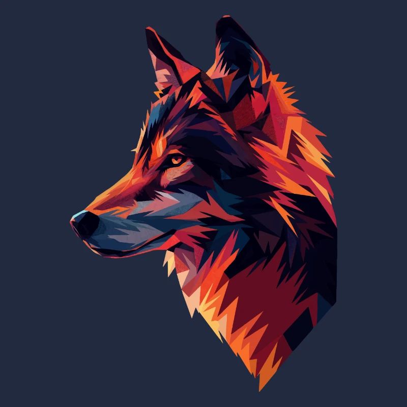 Illustration of Stylized Wolf