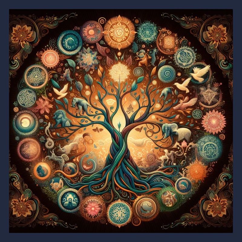 Farbenfroher Baum des Lebens