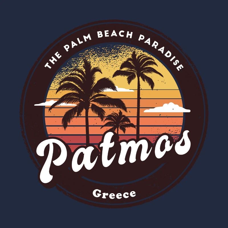 Patmos, Grèce, vacances, plage, coucher de soleil