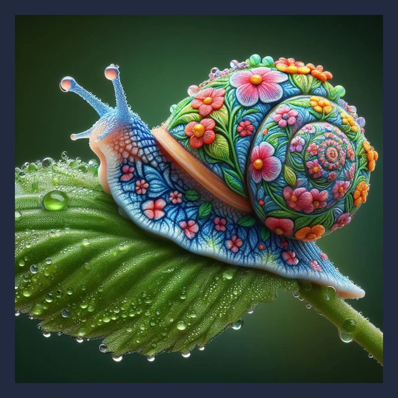 Escargot en fleurs