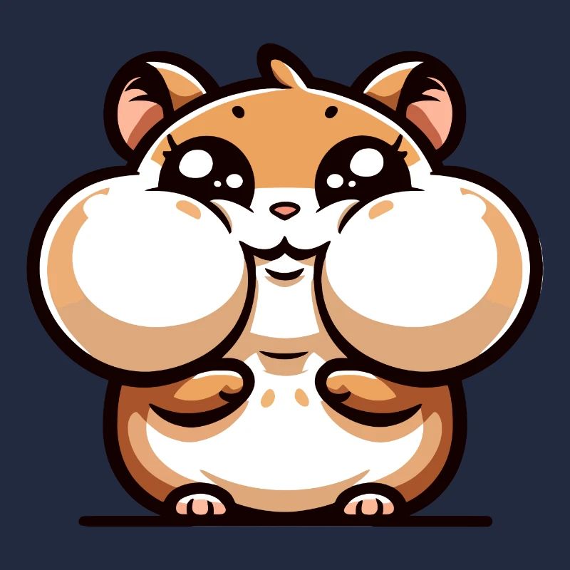 Ein Hamster im Cartoon-Stil