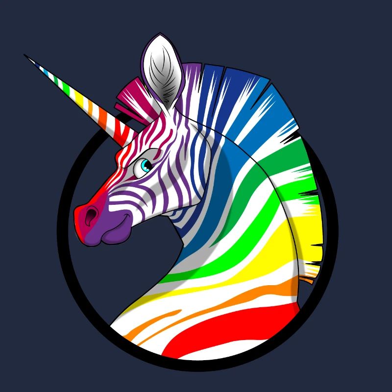 Regenbogen Einhorn Zebra