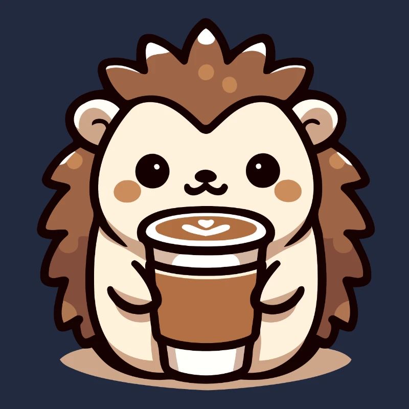 Kaffeeliebender Igel