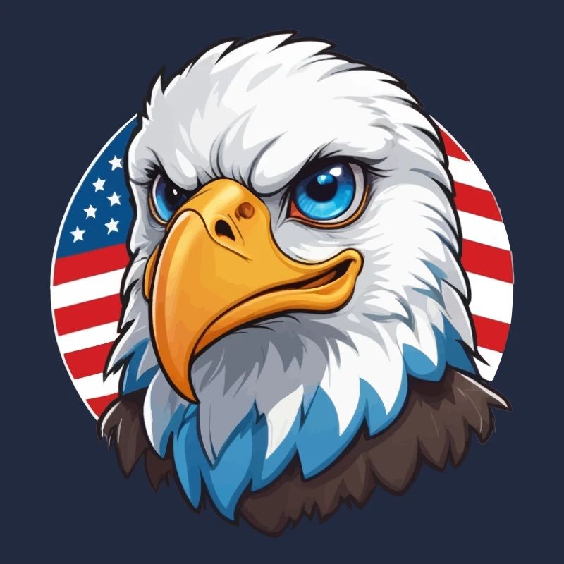 Drapeau des États-Unis Eaglehead Bald Eagle