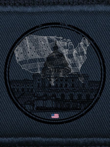 Patriotic USA Capitol Map