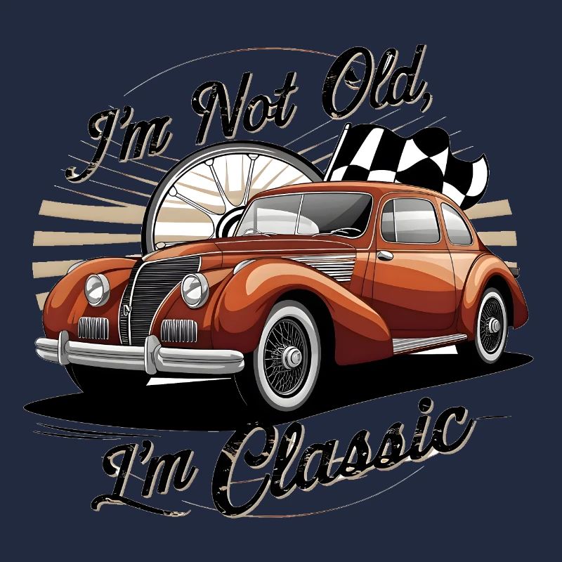 Oldtimer Oldtimer mit Vintage Text