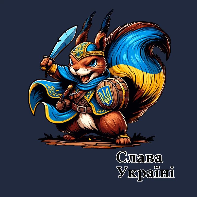 Cooles Ukraine Kämpfer Eichhörnchen
