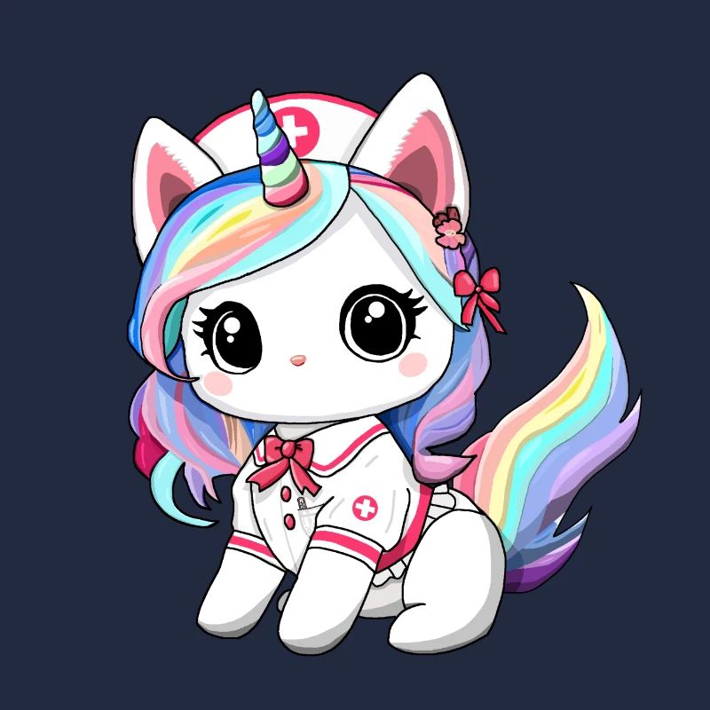 Einhorn Katzen Krankenschwester