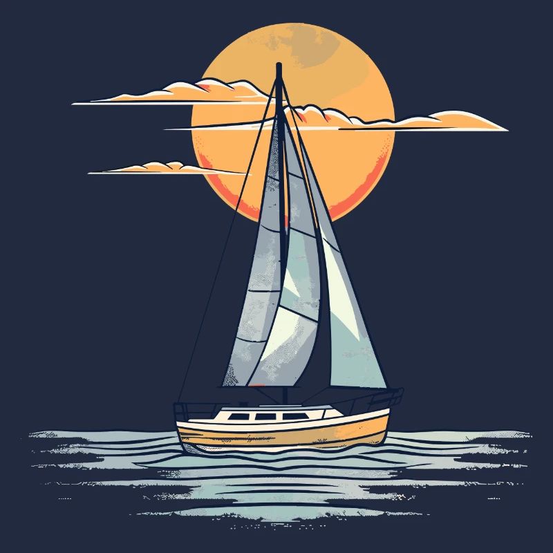 Segelboot Skizze