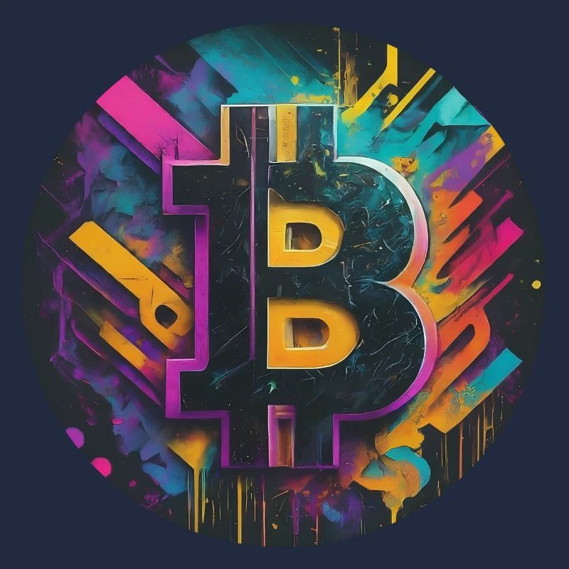 Explosion de couleurs du bitcoin