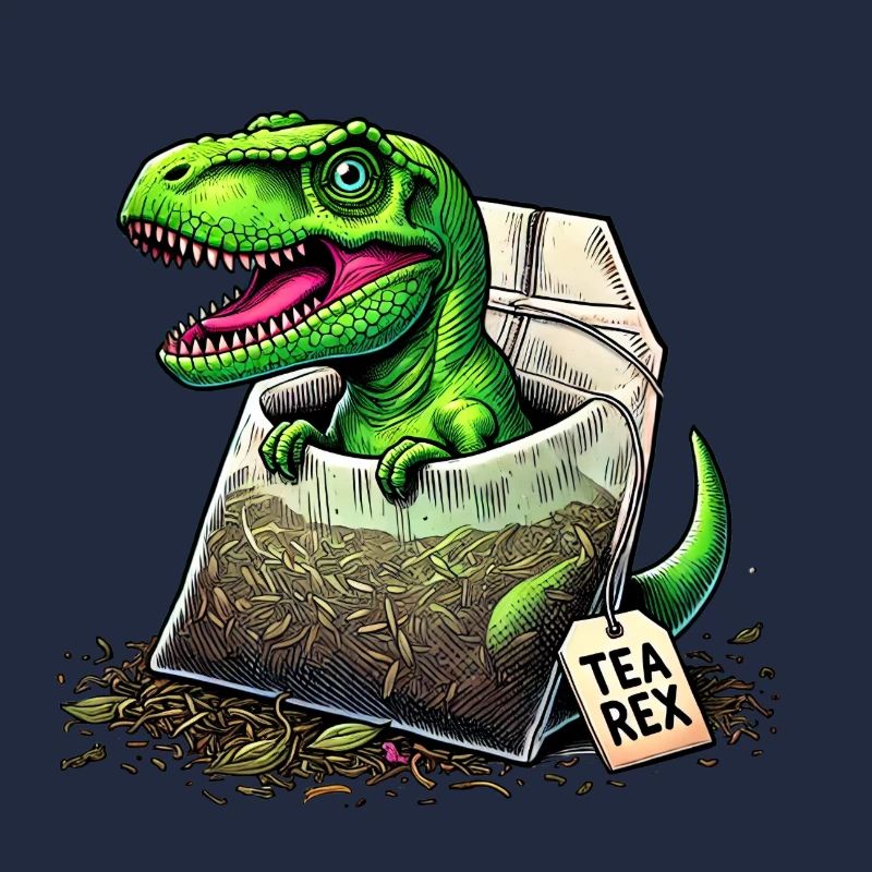 Tea rex T-rex dinosaur
