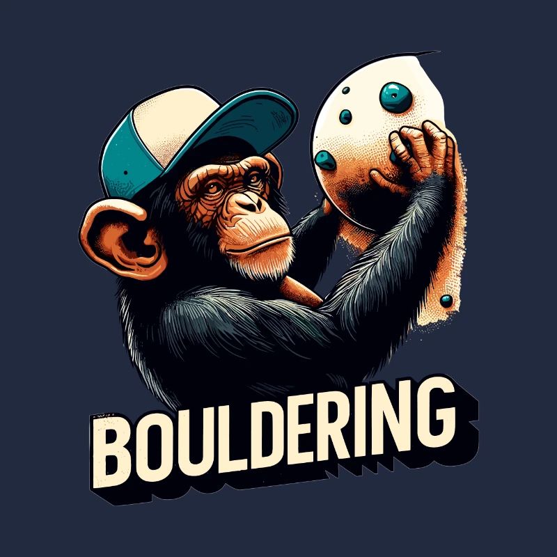 Bouldering Chimpanzee Climbing Gift