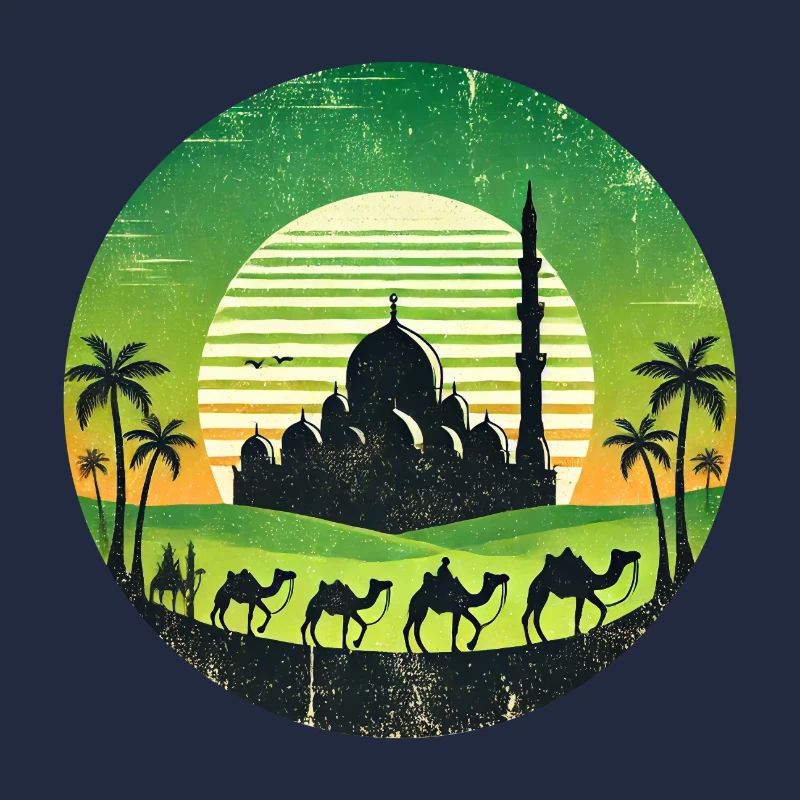 Marrakech mosque camels design