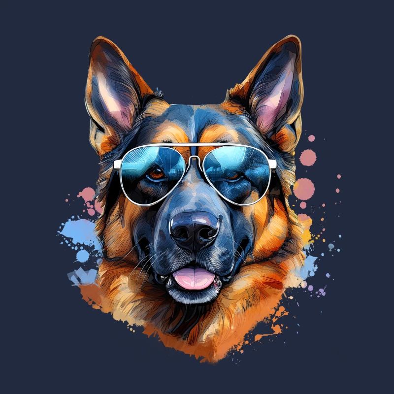German Shepherd with sunglasses