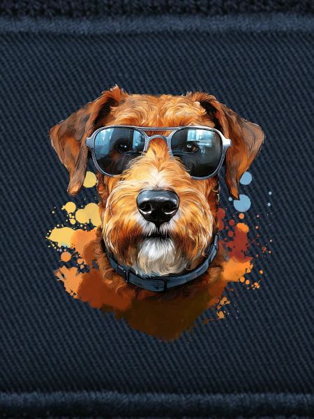 Airedale Terrier with sunglasses
