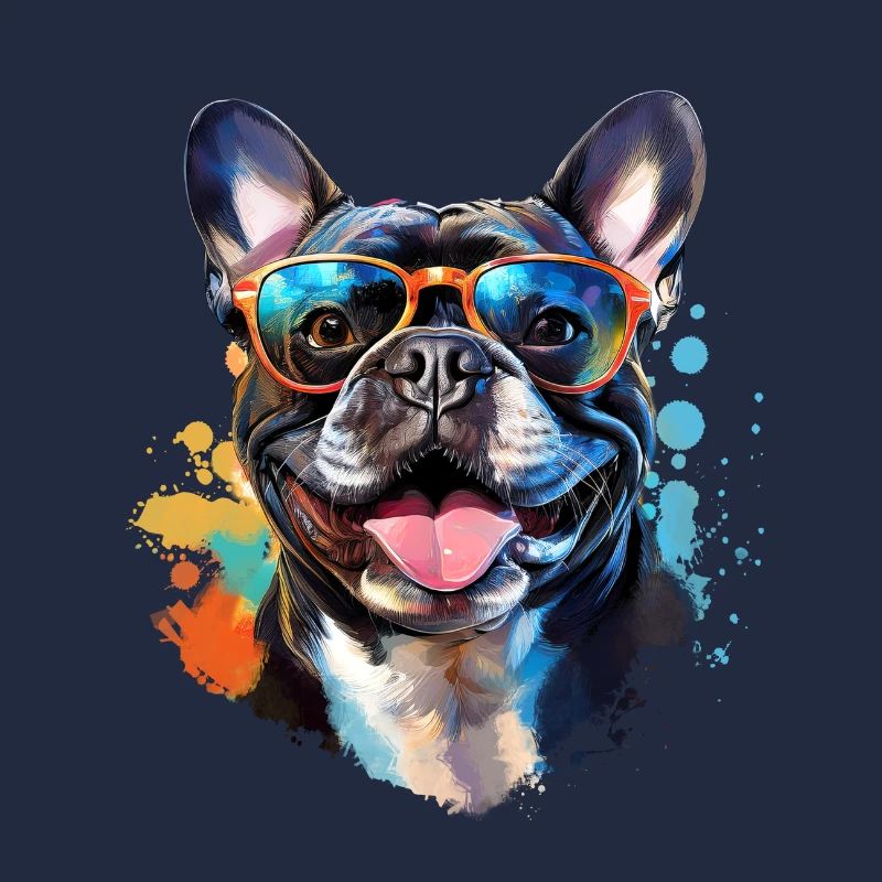 Frenchie with sunglasses