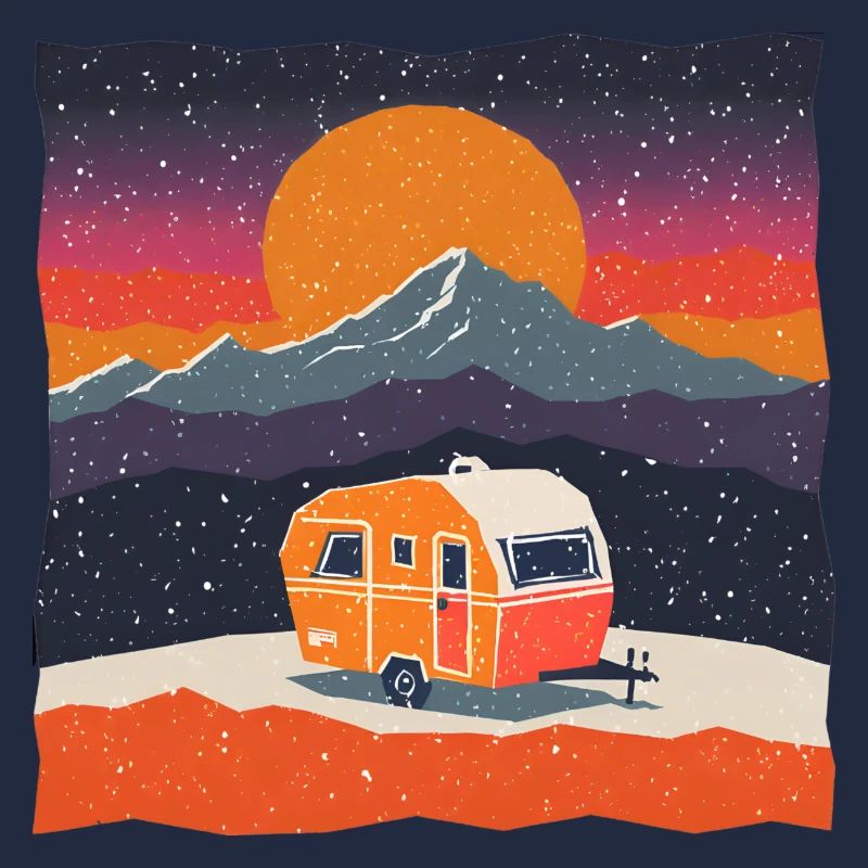 Orange Winter Camping
