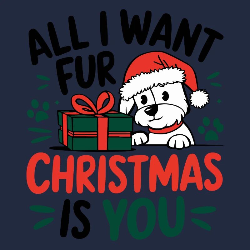 Conception de message de Noël de chiot festif