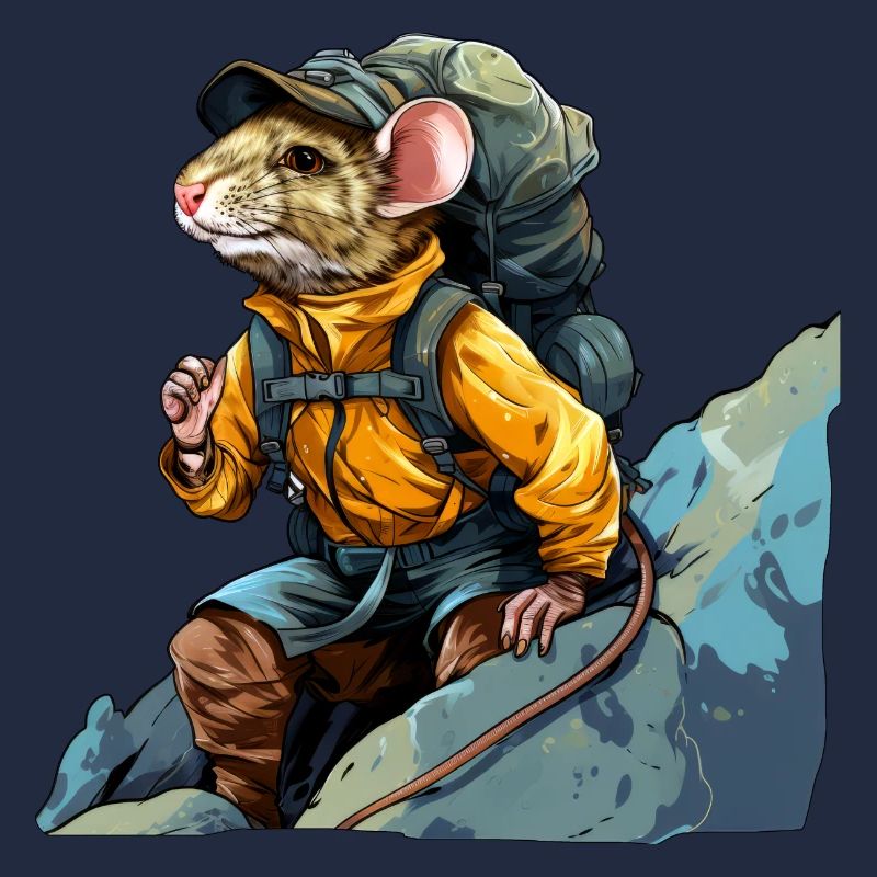 Ratten Bergsteiger / Wandern Ratte