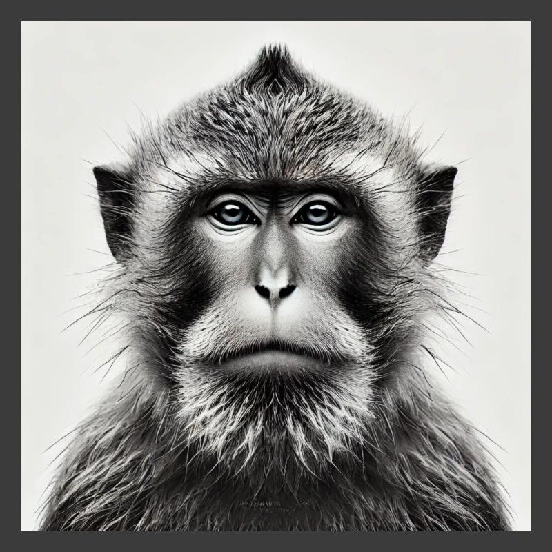 Monkey in grayscale