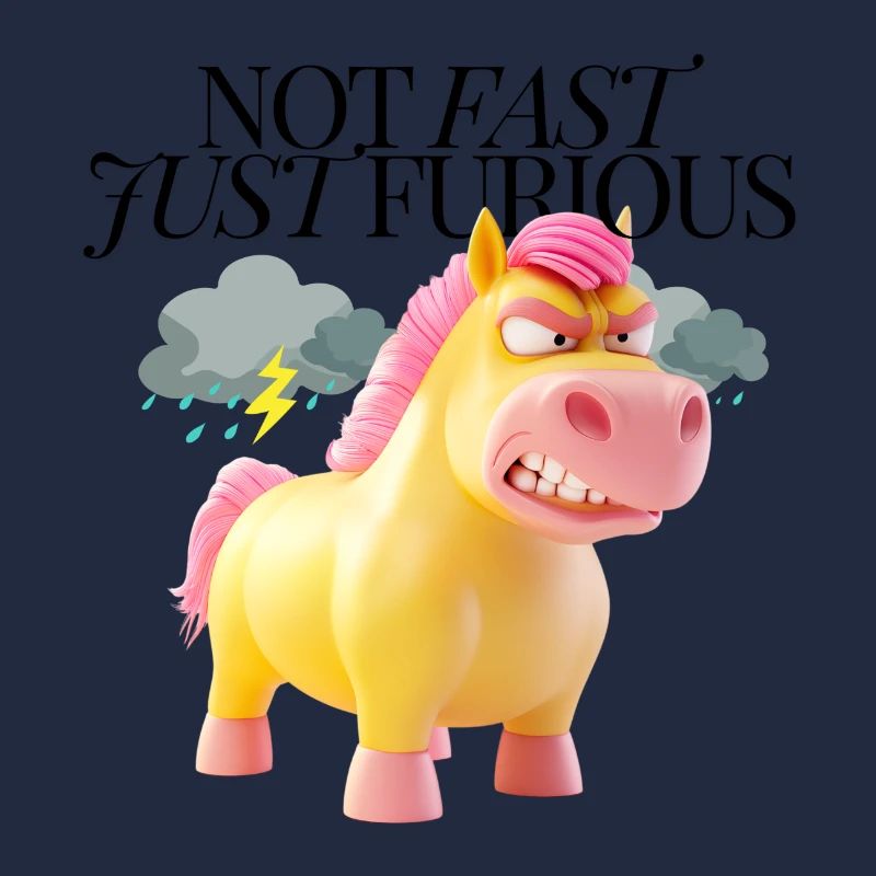 Grumpy Unicorn – Wütendes Cartoon-Einhorn