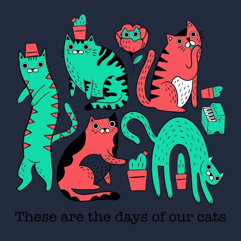 Katzenchaos in Pop-Art-Style