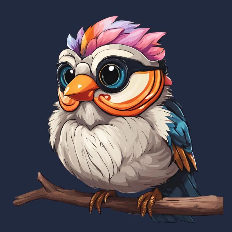 Lebendiges Spektakel der bunten Eule