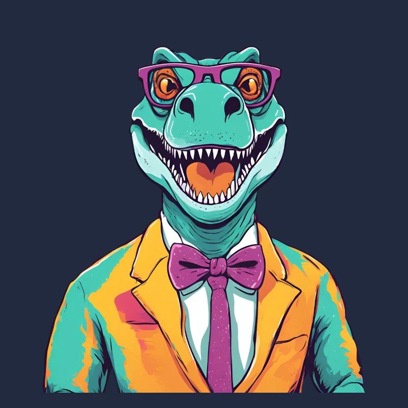 Dinosaurier Anwalt Cartoon Design