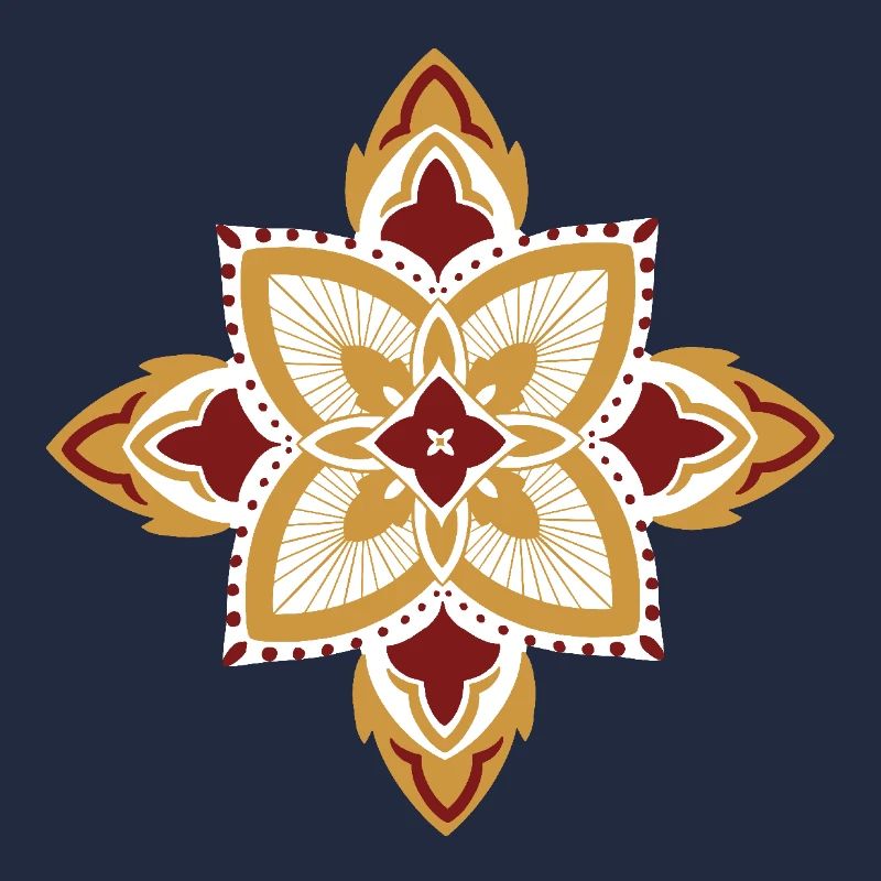 oriental pattern morocco gold red