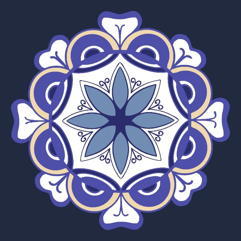 oriental pattern morocco blue tones