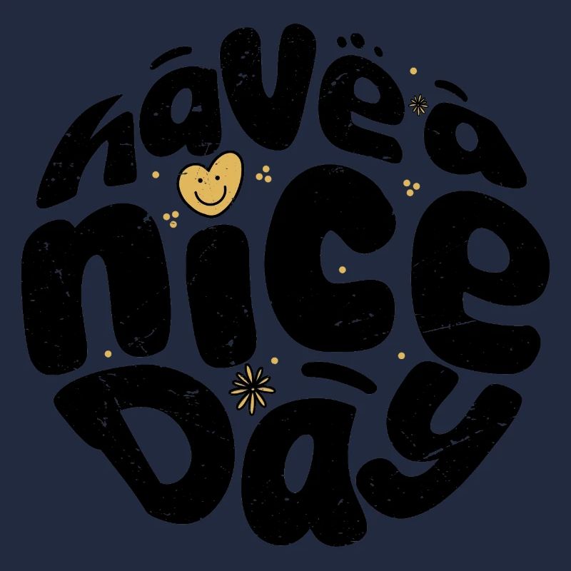 Have a Nice Day Bubble Text Circle