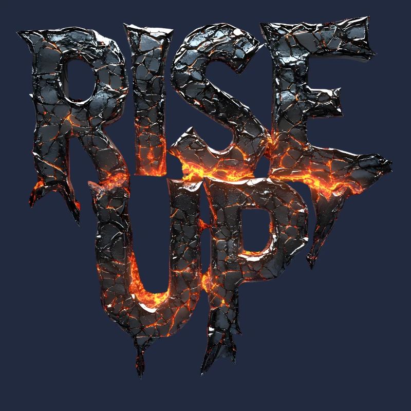 Feuriger Stempel mit Lava-Effekt